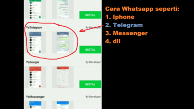 Cara Whatsapp Seperti Iphone, Messenger, Telegram dll